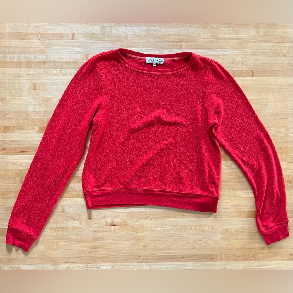 Wildfox Cherry Red Sweater Size Medium